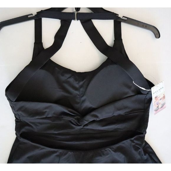 Halara Womens Sz XL Black Play It My Way 2-in-1 Mini Twist Back Activewear Dress - Picture 6 of 8